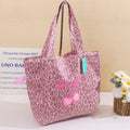 Borsa a tracolla da donna con stampa leopardata - Rosa