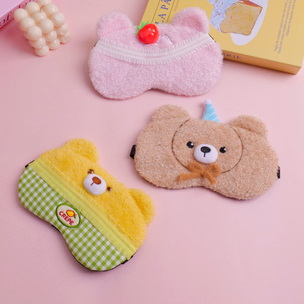 Maschera per gli occhi a forma di orso per feste in torta