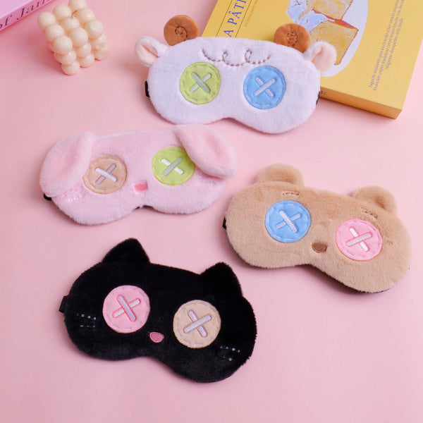 Maschera per gli occhi a forma di animale di peluche