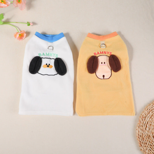 Vestito di peluche per animali domestici con orecchie giocose - XXL