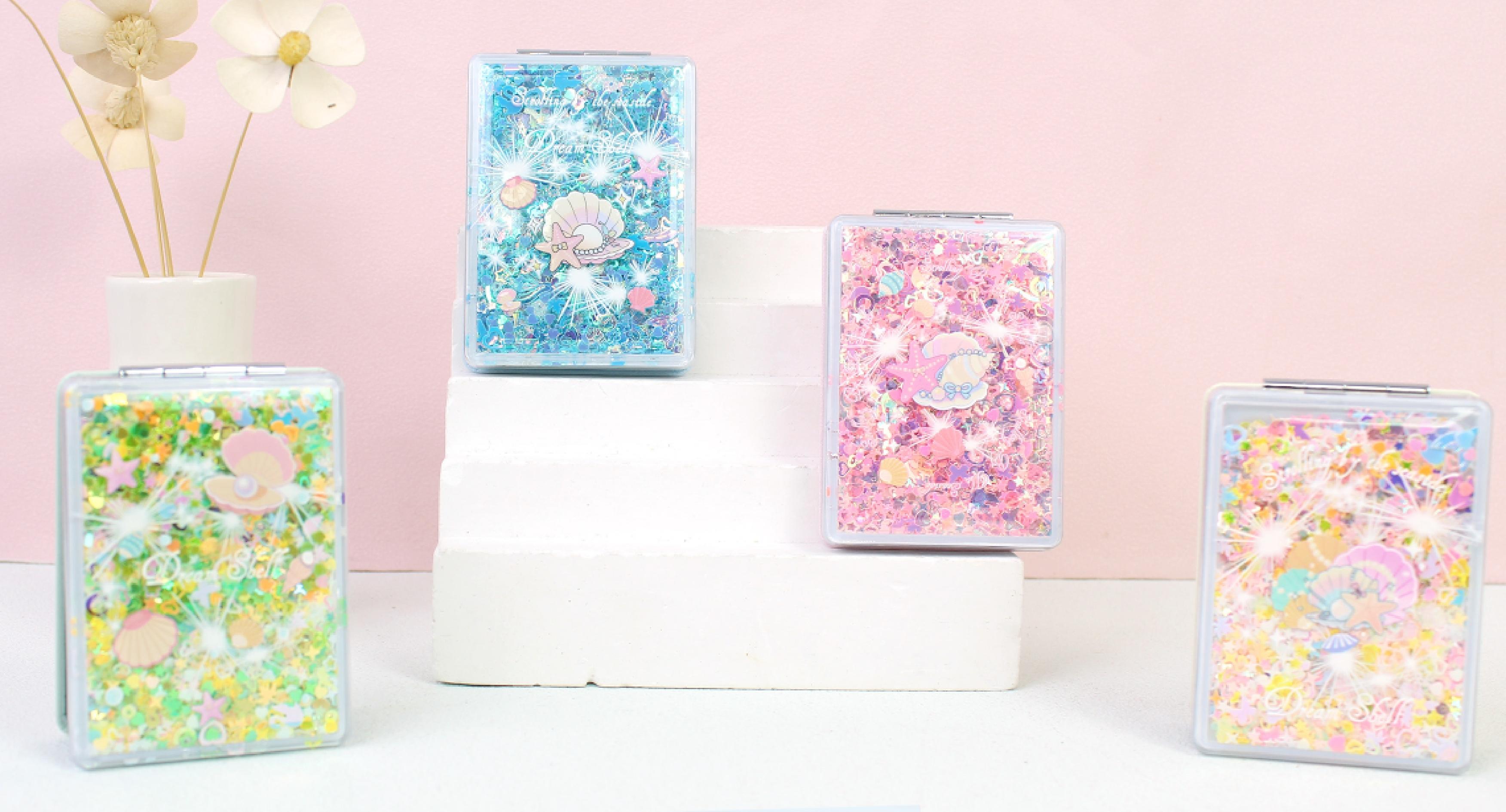 Specchio rettangolare con strass Dreamy Ocean