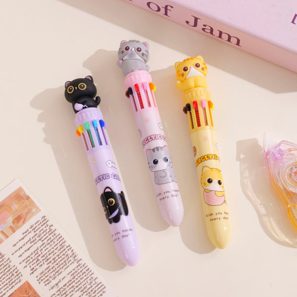 7962 Energetic Kitty Series – Penna a sfera a 10 colori
