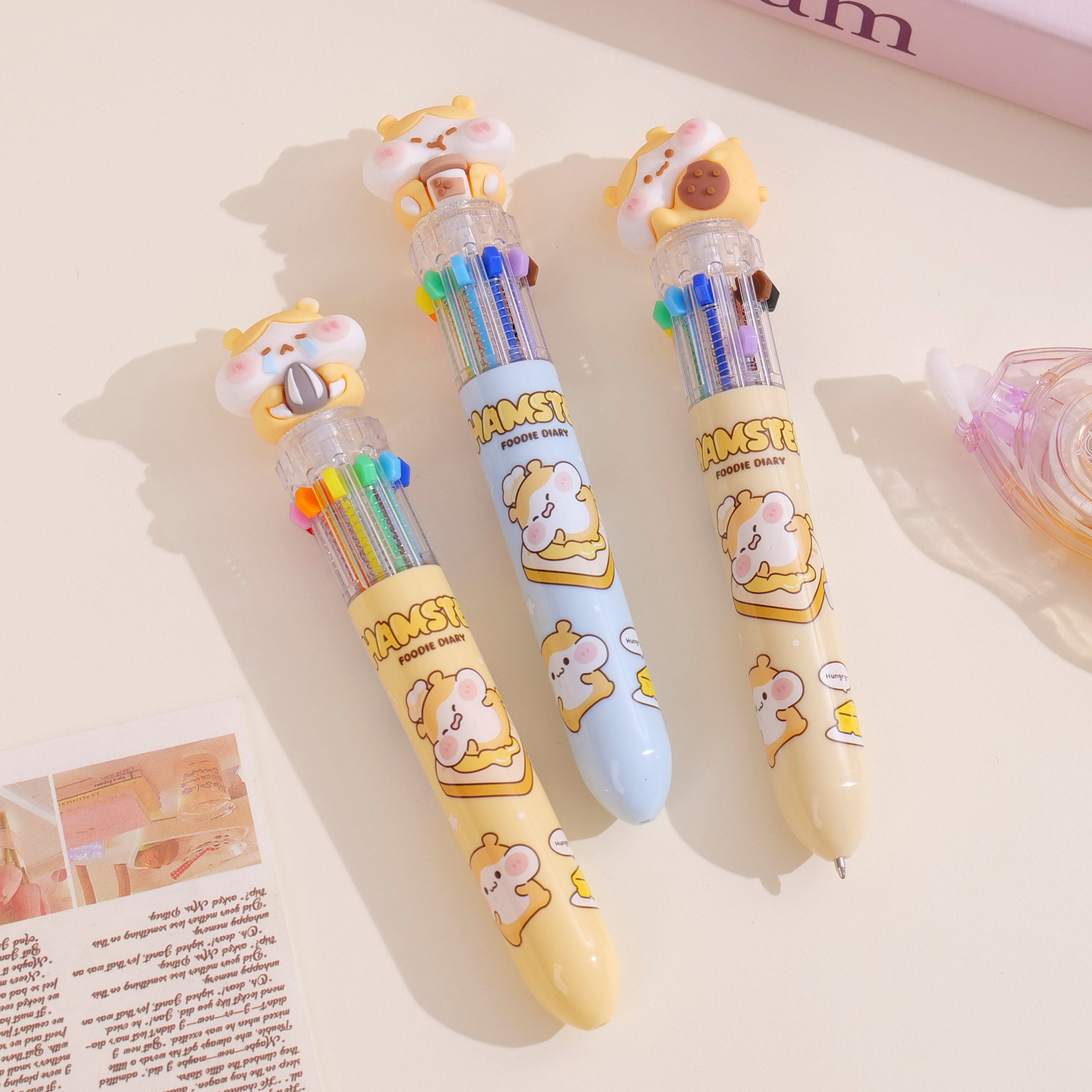 7962 Hamster Foodie Diary Series – Penna a sfera a 10 colori