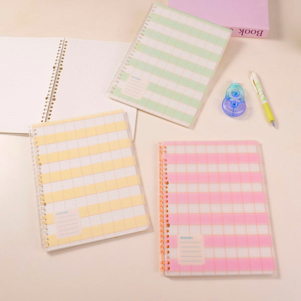 Quaderno a spirale leggero B5 con fogli mobili - Pagine a griglia 50 pezzi