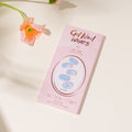 Adesivi per unghie in gel azzurro chiaro con linee ondulate argentate (necessaria lampada UV)